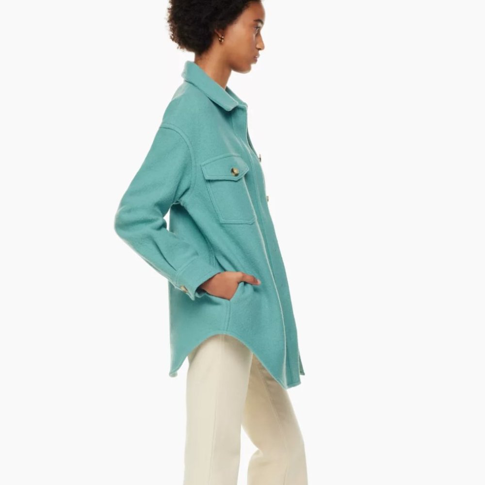 THE GANNA™ SHIRT JACKET from Aritzia in Aquastone - Picture 3 of 5